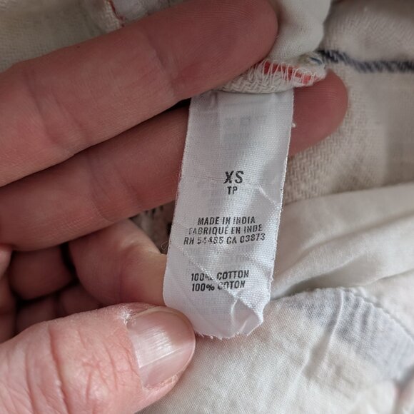 aerie boho shorts crochet lace trim cream striped size XS - Picture 14 of 15